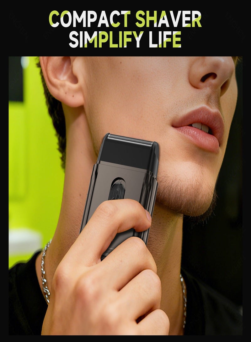 ENCHEN ماكينة حلاقة MS003 للرجال، ماكينة حلاقة كهربائية مدمجة مع مشذب منبثق، شحن نوع-C، محرك منخفض الضوضاء، تصميم مناسب للسفر لحلاقة ناعمة ومريحة - برونزي - Image 3